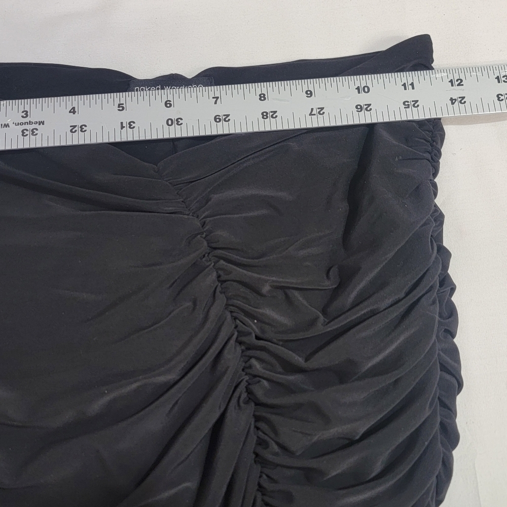 naked wardrobe Black Ruched Midi Skirt - Picture 9 of 11